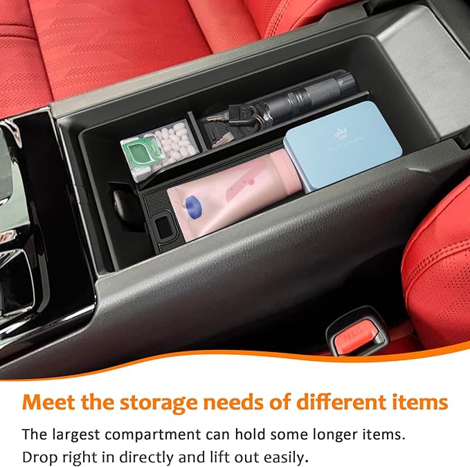 TOPINSTALL 2026 Center Console Tray Compatible with 2025 2026 Toyota Camry (XSE/XLE/SE/LE) Armrest Storage Box Console Organizer for 9th Gen Camry Interior Accessories
