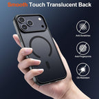 SUPFINE Magnetic for iPhone 17 Pro Case (Compatible with MagSafe)(Military Grade Drop Protection) Translucent Matte Shockproof with Anti-Fingerprint Phone Cover,Black