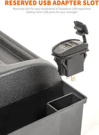 Savadicar GT-3 JK Shifter Storage Box, Gear Shift Console Side Tray Organizer for 2011-2018 Jeep Wrangler JK JKU, Interior Accessories, Reserved USB Charger Extender Slot, Black
