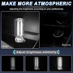 iFunyLED Car Interior USB LED Night Light, Portable Touch dimmable Car Ambient Lighting Kit, Retro Mini Transparent Glass Bottle Lamp Decorations for Vehicle Camping Bedroom Hallway, Pack of 2(White)