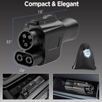 Nacs to CCS1 Adapter, 500A/1000V Tesla Charger Adapter, DC Adapter Fit for Ford, Rivian, GM, Volvo, Polestar, Nissan, Mercedes-Benz, Hyundai, Lucid, Kia, Genesis, and Honda Prologue EVs