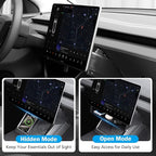 Under Screen Storage Organizer for Tesla Model 3 Highland 2024-2026 & Model Y Juniper 2026, Hiddenable Privacy Storage Box for Model Y Juniper & Model 3 Highland Accessories