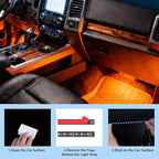 led car Lights Interior,Ambient Lighting car Interior,footwell Lighting for car,APP Control 16 Million Colors Music Sync,DIY Mode Multicolor LED Interior Lights for Cars,Trucks,SUVs,12V Power