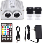 Twinkle 16W Dual Port Bluetooth APP Control Music Sync Fiber Optic Light Source RGBW Light Box Engine Diver for Car Starlight Headliner Home Indoor Star Ceiling Decoration