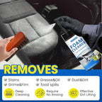 Car Interior Cleaner Kit – All-Purpose Foam Cleaner for Leather, Fabric, Vinyl, Plastic, Carpet & Upholstery | Deep Stain Remover | Includes Brush & Microfiber Towel – 5oz/150ml