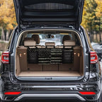 Patriotic Car Backseat Trunk Hanging Organizer for Men Suv Trunk Organizer Green Camo American Flag Cargo Storage Bag,4 Compartments