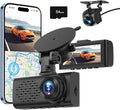 4K Dash Cam Front and Rear, 4K+1080P Dashcam, Dash Camera for Cars with 5GHz WiFi & App Control, GPS, 64GB Card, 24H Parking Monitor, Night Vision, G-Sensor, Loop Recording Dual Car Camera