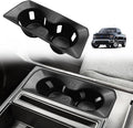 Muslogy Center Console Cup Holder Inserts Compatible with 2021-2025 2026 Ford F150 F-150 Accessories Middle Console Drink Holder Liner TPE Organizer Non-Slip Drink Stopper(Bucket Seat Only)