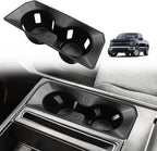 Muslogy Center Console Cup Holder Inserts Compatible with 2021-2025 2026 Ford F150 F-150 Accessories Middle Console Drink Holder Liner TPE Organizer Non-Slip Drink Stopper(Bucket Seat Only)