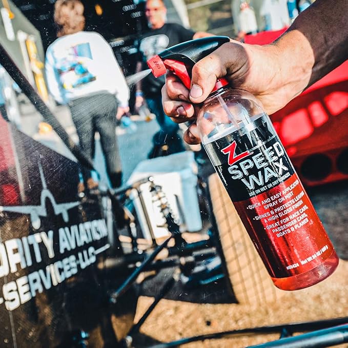zMAX 88-424 - Speed Wax - Detailing Polish - Quick and Easy Application - Use on Wet or Dry Exterior Surfaces - Shines and Protects with a High Gloss Finish for Cars, Boats or Planes - 24 oz. - Single
