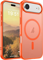 SUPFINE Magnetic for iPhone Air Case (Compatible with MagSafe)(Military Grade Drop Protection) Slim Translucent Matte Shockproof with Anti-Fingerprint Phone Cover for 17 Air,Orange