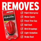 Mothers California Gold HydroClay — Surface Prep Tool, Durable Sponge-Clay Design Removes Overspray, Mineral Deposits, Pollen, Bird Droppings & Rail Dust, Restores Smooth, Brilliant Paint (07245)