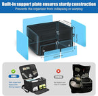 Golf Trunk Organizer for Car SUV with Shoe Compartment & Divider | 2-Layer Golf Storage Bag for Balls, Tees, Accessories | Waterproof Golf Locker Gift for Men, Dad, Golfers