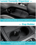 CDEFG 3Pcs for 2023 2024 2025 2026 Honda HR-V Center Console Organizer Tray for 2023-2026 Honda HR-V(Sport,EX-L,LX) Accessories Lower Console Armrest Tray Storage Box Cup Holder