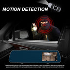 Mirror Dash Cam Front and Rear Dash Car Camera 4 inch 1080P IPS Screen Rear View Mirror Dash Cam Mount with Loop Recording Motion Detection Reverse Assistance