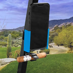 Desert Fox Golf Phone Caddy + Cigar Holder – Adjustable Golf Cart Phone Mount with Secure Cigar Clip – Hands-Free GPS & Golf App Access – Fits All Phones & Cigars (Blue)