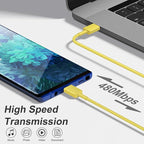 45W Tpye C Charger, USB C Charger 2-Pack iPhone 15 16 Charger 6FT with iPhone 16/16 Plus/16 Pro/16 Pro Max/iPhone 15/15 Pro Max/iPad Pro/AirPods/Galaxy S25 S24 S23 S22 S21,Android Charger(Yellow)