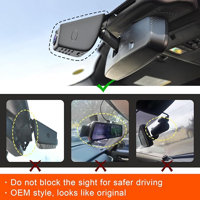 Mangoal Front 4K & Rear 1080p Dash Cam for Ford Lincoln Nautilus Gen1 U540 2019-2023 Navigator Gen4 2018-2025, Aviator Gen2 U611 2020-2025, Corsair 2020-2022, WiFi & App, GPS, 128GB Card