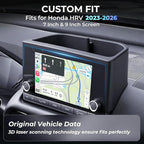 Dashboard Storage Tray Dash Organizer for Honda HRV 2026 2025 2024 2023 (Fits for 7 Inch & 9 Inch Screen) Interior Accessories Center Console Behind Screen Storage Box for 2023-2026 HR-V, Black