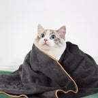 KinHwa Super Absorbent Microfiber Bath Towel for Dogs and Cats - 30 x 50 Inch, Dark-Gray, Suitable for Small, Medium, Large Pets