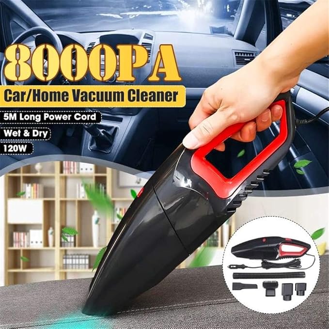 High Suction Power car Dry and Wet Dual-Purpose Powerful Vacuum Cleaner, Handheld 12V mini