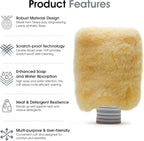 S.M. Arnold Spun Gold™ Professional Car Wash Mitt - Durable, Scratch-Resistant, 8" x 11", Lorene Synthetic Fibers | Ideal for Auto Detailing, Cleaning Supplies, Vehicle Care & Maintenance