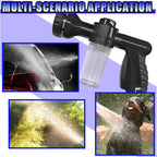 High Pressure Car Wash Foam Gun, 8 Way Spray Pattern Garden Hose Nozzle with 3.5oz/100cc Soap Dispenser, Adjustable Hose Spray Nozzle for Car Washing, Pet Shower, House Cleaning (Black)