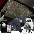 AKEPO Small Size 16W Twinkle Meteor APP Fiber Optic Light Kits, Shooting Star+RGBW Music Activated 550pcs 0.03in/0.75mm 9.8ft/3m Optical Fiber Star Ceiling Light Kit for Car Starlight Headliner/Home