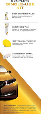Rust-Oleum 345537 Factor 4 Synthetic Car Wax Kit, 4 oz