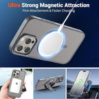 SUPFINE Magnetic for iPhone 16 Pro Case (Compatible with MagSafe) (Military Grade Drop Protection) Slim Translucent Matte Shockproof with Anti-Fingerprint Phone Case,Gray