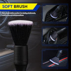 7PCS Car Detailing Brush Kit - Ultra Soft Boars Hair Car Interior Detailing Brushes, Includes 4 Different Brushes, Multi-use for Cleaning Interior or Exterior - Perfect Car Accessory Gift