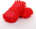 Car Wash Mitt,Microfiber Chenille Car Wash Mitt,Double-Sided lint-Free,Scratch Free,Cleaning Mitts for Truck, SUV, RV (Red)