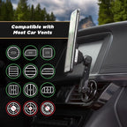 Scosche MM2VP2SR-SP MagicMount Pro FreeFlow Magnetic Car Phone Holder - Strong Magnet Mount for iPhone and Android - Secure Magnetic Cell Phone Air Vent Mount - Universal 360° Mobile Cellphone Holder