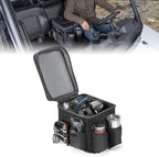 KEMIMOTO UTV Center Console Bench Seat Box, 1680D Oxford Cloth Water Resistant 18L Seat Storage Bag Armrest Storage Box Tool Organizer, Compatible with Polaris Ranger Can-Am Defender CFMOTO Uforce
