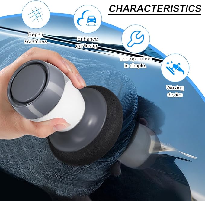 Car Flow Tire Shine Applicator, Reusable Non-Drip Streak-Free Tire Dressing Applicator Pad, Automotive Tyre Shining Detailing Tool, Compatible with Most Tyre Shine and Gels