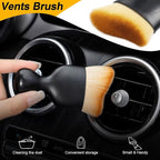 7 PCS detailing brush set for Cleaning Interior or Exterior, Durable Boars Bristle Detailing Brushes, detailing brush set,car detailing brushes for Emblem, Air Vents, Wheels, Leather Upholstery Seat