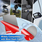 Adhesive Sticky Pads for Dash Cam Mount - 4PCS Heavy Duty Double Sided Tape Replacement for Dashcam & Car Camera Suction Cup, Heat Resistant Sticker Glue Mounting on Windshield/Windscreen/Window Glass
