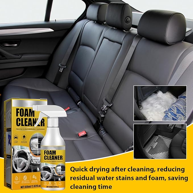 2PCS Multi-Purpose Foam Cleaner, 2024 New All Around Master Foam Cleaner, Car Interior Foam Cleaner, Car seat Foam Cleaner Spray,Car Interior Foam Refinisher Cleaner,Car seat Stain Remover