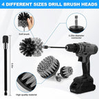 THINKWORK Car Detailing Kit, Car Detailing Brush Set, Car Cleaning Drill Brush Kit with Extension Pole, Professional Auto Detailing Supplies for Automobile Interior Exterior Wheels