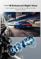 JOMISE 4K Dual Dash Cam Front and Rear,Dashcam for Cars with 3.2" Touchscreen, 64GB Card, GPS & 5.8GHz WiFi, Enhanced Night Vision, Parking Mode, Button & Touch Control, Support 256GB Max A80-T