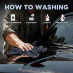 2-Pack 1200GSM Microfiber Car Drying Towels, Extra Large Twisted-Loop Absorbent Drying Towel for Cars and Trucks, Without Streaks, Scratches, or Water Spots (35"x 24")