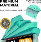 Premium XL Shammy Towel for Car - 34”x25” - Super Absorbent Chamois Cloth - Spots & Scratch-Free - Reusable Car Drying Towel