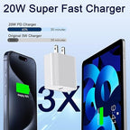 for iPhone 17 Charger Fast Charging,10Foot Long USB C Cable with 20W PD iPhone 17 Pro Max Charger USB C Fast Charging Block for iPhone 17/17 Air/17 Pro/17 Pro Max/16 Plus/16 Pro Max/15/15 Pro Max/iPad