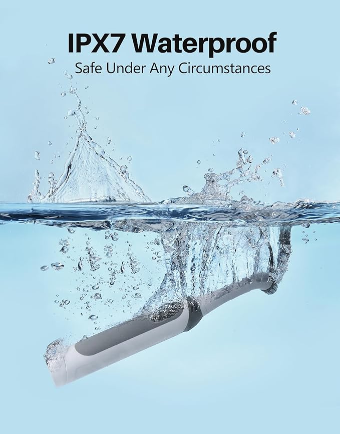 kHelfer Rechargeable Electric Grout Brush with Built-in Battery, Upgraded KH6A Stainless Steel Wire Power Brush & IPX7 Waterproof, Cordless Cleaning Brush & 5 Replacement Heads for Grout, Crevice