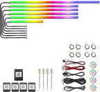 Acrylic Car LED Ambient Light, Fiber Optic Interior Light Strip, 24 Million Types, Ambient Light KKT that Swings with The Melody of Music (Dreamcolor 22 in 1)