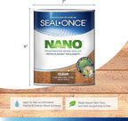 Seal-Once Nano Penetrating Wood Sealer - Premium Waterproof Sealant - 2 Gallon Clear Wood Sealant