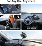 Rorhxia Car Phone Holder for Magsafe, [Enjoy Convenience, Flexibility, Stability], Foldable Vacuum Magnetic Phone Mount for Dashboard Windshield for Your Car Fit iPhone 17/16/15/14/13/12 Pro Max