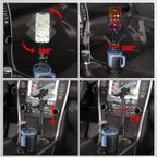Wireless Car Charger Phone Mount Cup Holder, 3 in 1 15W Fast Charging Auto Clamping Cup Holder Expander for Car, Phone Holders for Your Car CupHolder Wireless Charger Compatible for All Smartphones