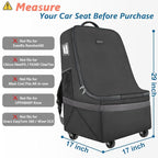 YOREPEK Car Seat Travel Bag with Wheels, Padded Car Seat Backpack, Large Carseat Travel Bag for Airplane, Gate Check Bag, Car Seat Travel Cover with Shoulder Strap, Car Seat Carrier for Airport