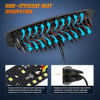 Nilight Flush Mount LED Pods 2PCS 6 Inch 60W LED Work Light Flood Spot Beam Combo Backup Driving Lights Fog Lamp Reverse Grill Mount Lighting for Offroad 4x4 Truck SUV